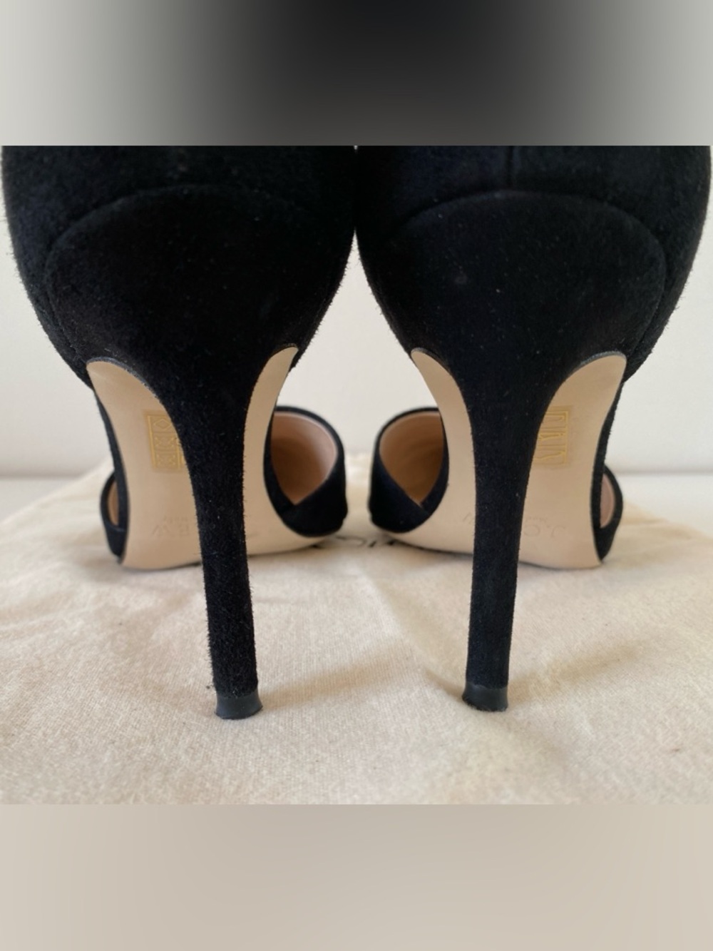 🇮🇹 J.Crew | Elsie suede d’Orsay Black pumps - Picture 9 of 14